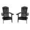 Flash Furniture Black All-Weather Folding Adirondack Chairs, PK 2 2-JJ-C14505-BLK-GG - alternate 2
